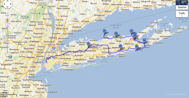 Our travels at the Long Island.