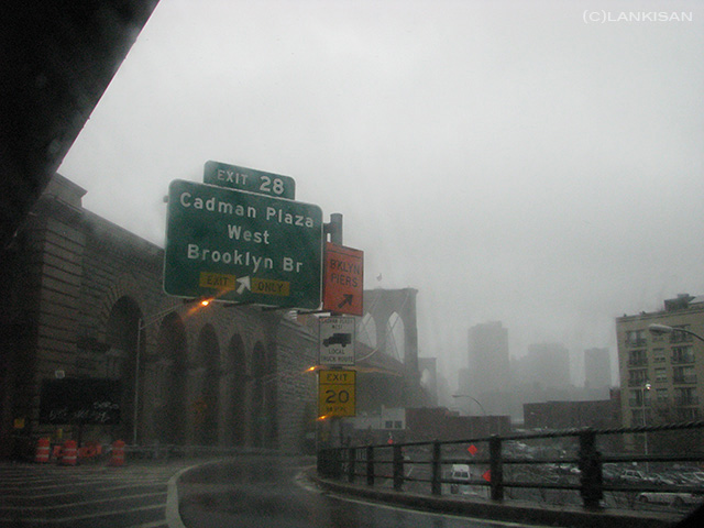 Heading back to Brooklyn. A lot of rain.
